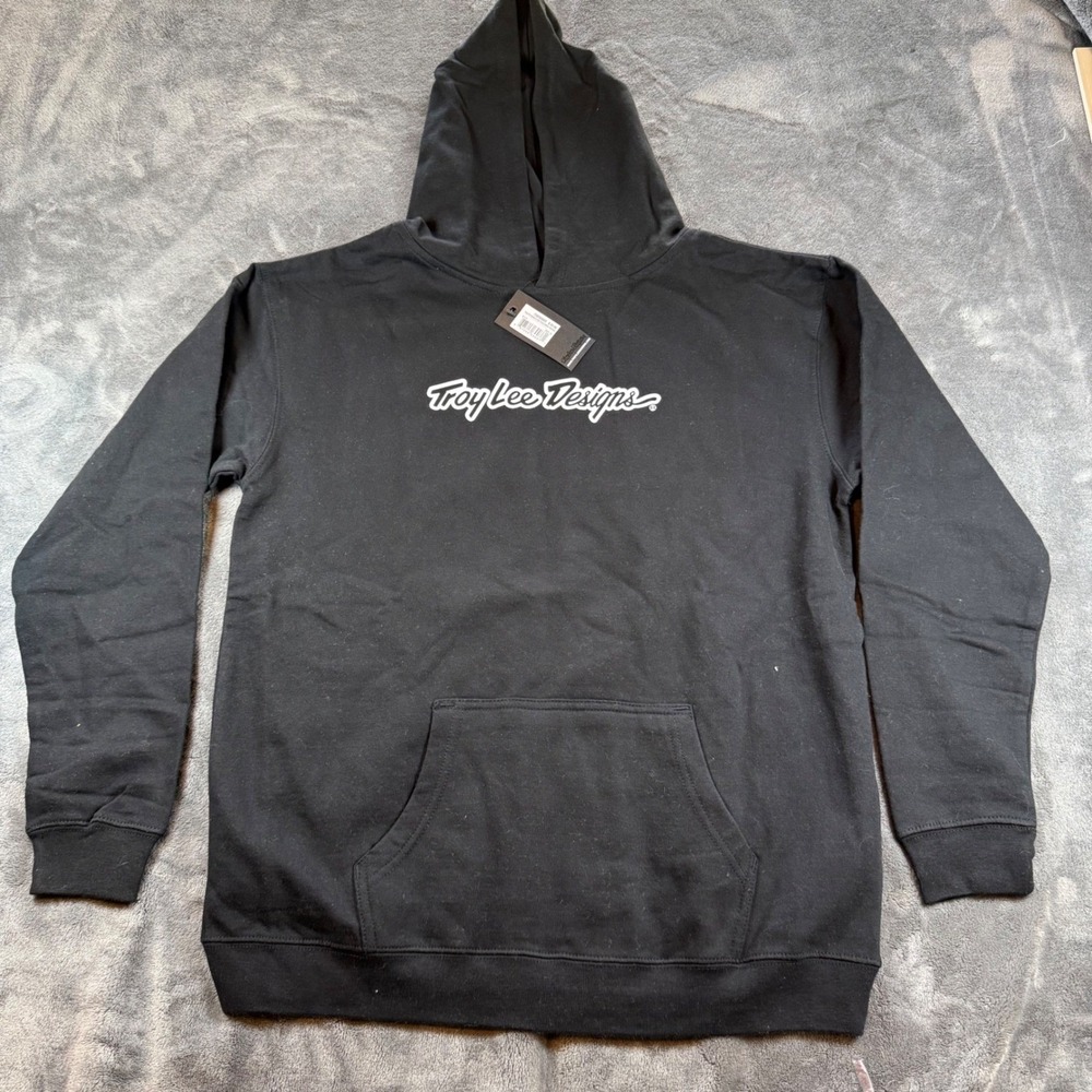 Troy Lee Designs Youth Signature Pullover Hoodie Black Size XL Kids